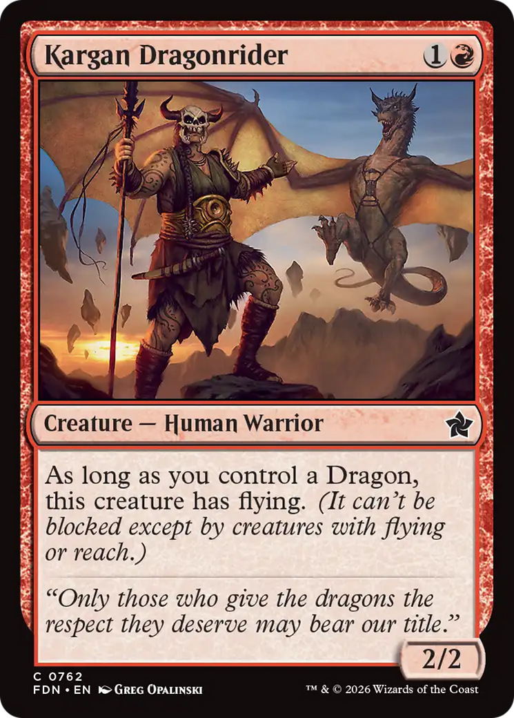Kargan Dragonrider (0762) [Foundations] | Empire Gaming NC
