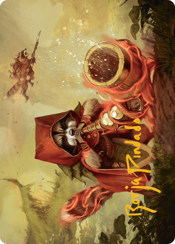 Raccoon Rallier Art Card (Gold-Stamped Signature) [Bloomburrow Art Series] | Empire Gaming NC