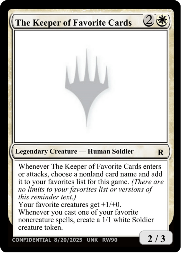 The Keeper of Favorite Cards (8/20/2025) [Unknown Event] | Empire Gaming NC