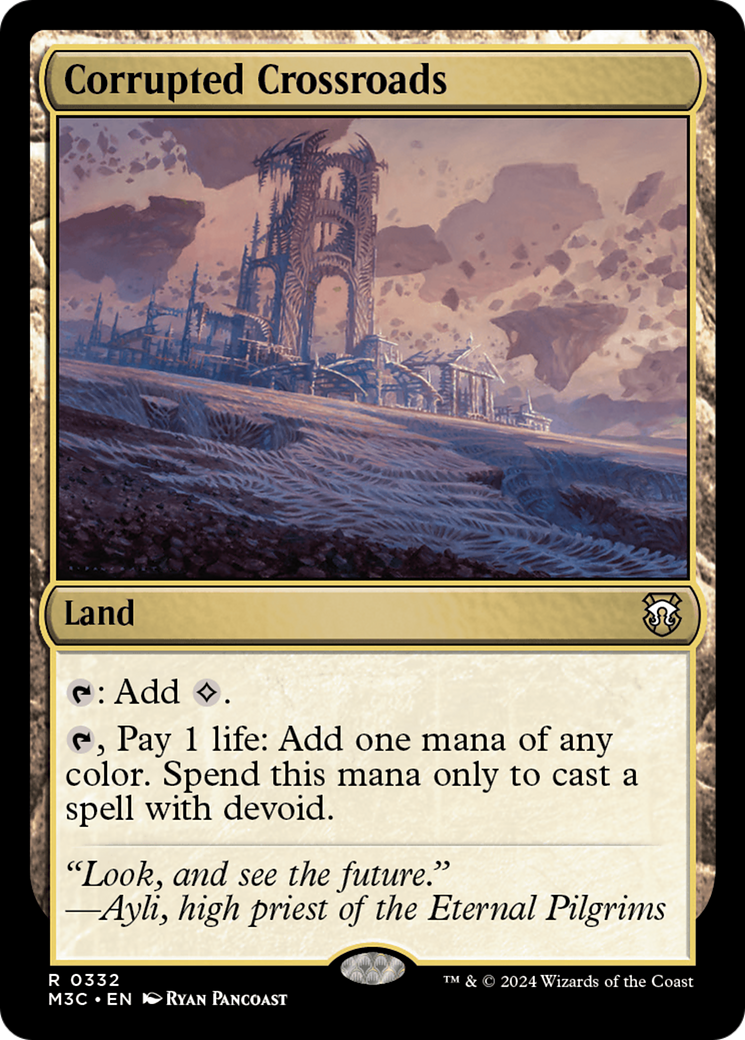 Corrupted Crossroads (Ripple Foil) [Modern Horizons 3 Commander] | Empire Gaming NC