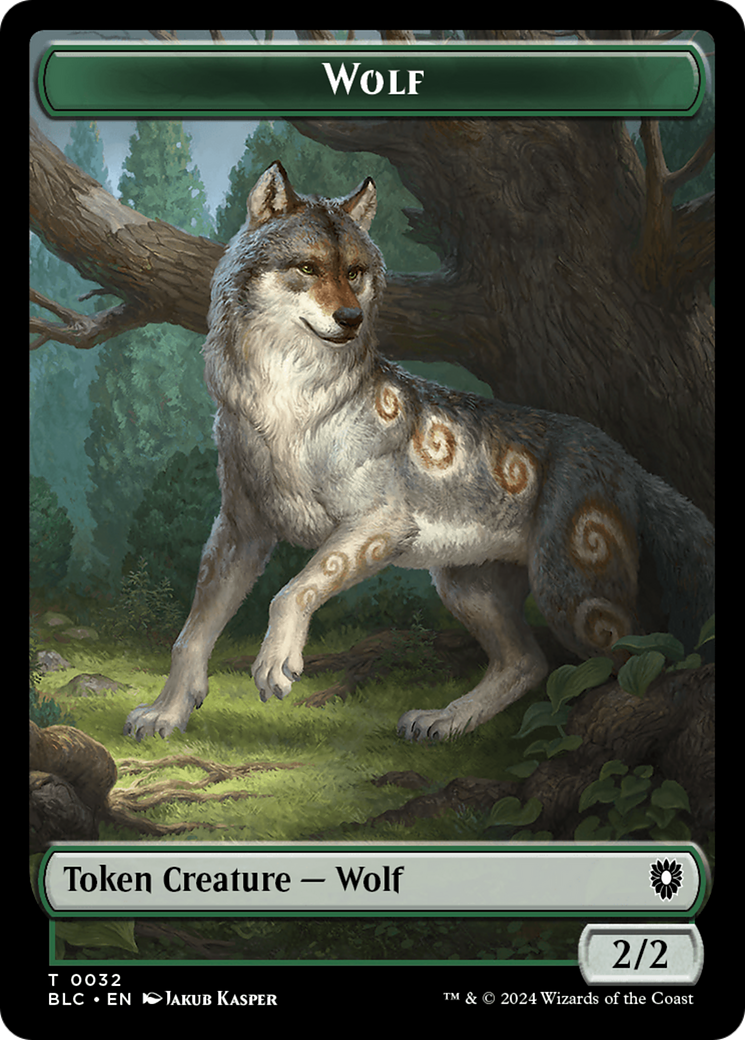 Goat // Wolf (032) Double-Sided Token [Bloomburrow Commander Tokens] | Empire Gaming NC