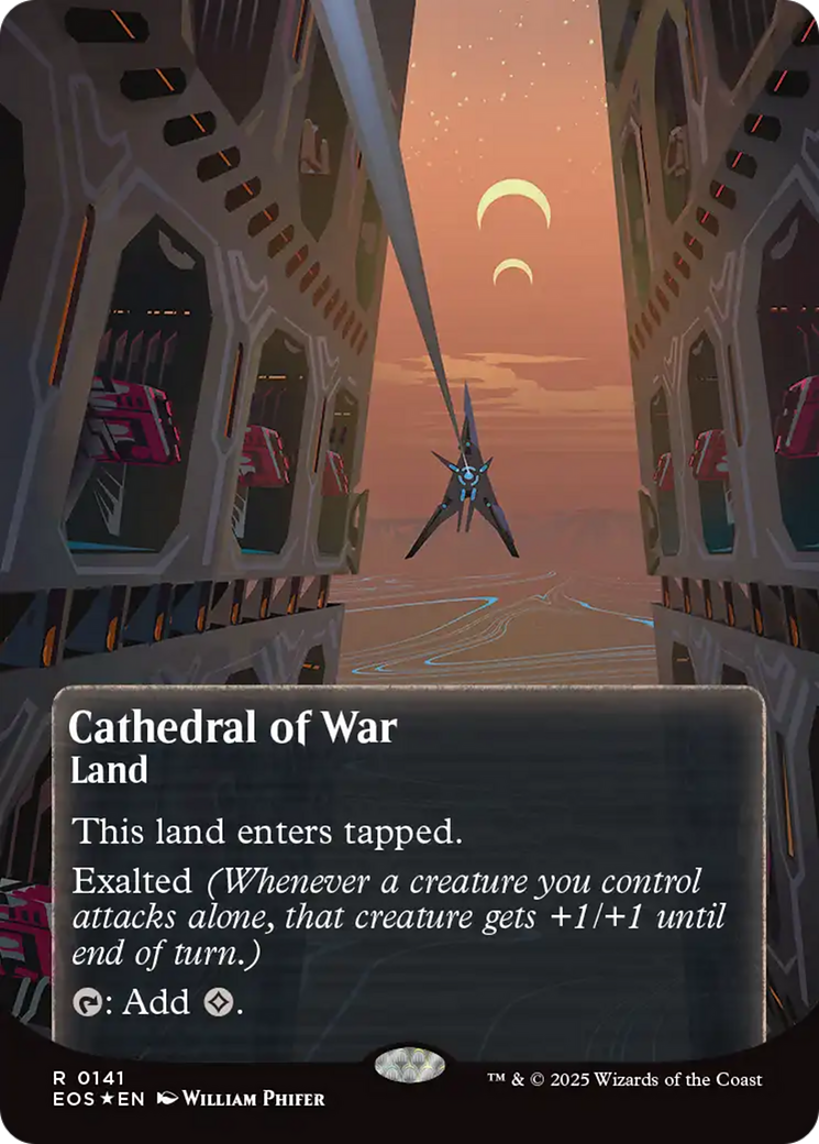 Cathedral of War (0141) (Borderless) (Galaxy Foil) [Edge of Eternities: Stellar Sights] | Empire Gaming NC
