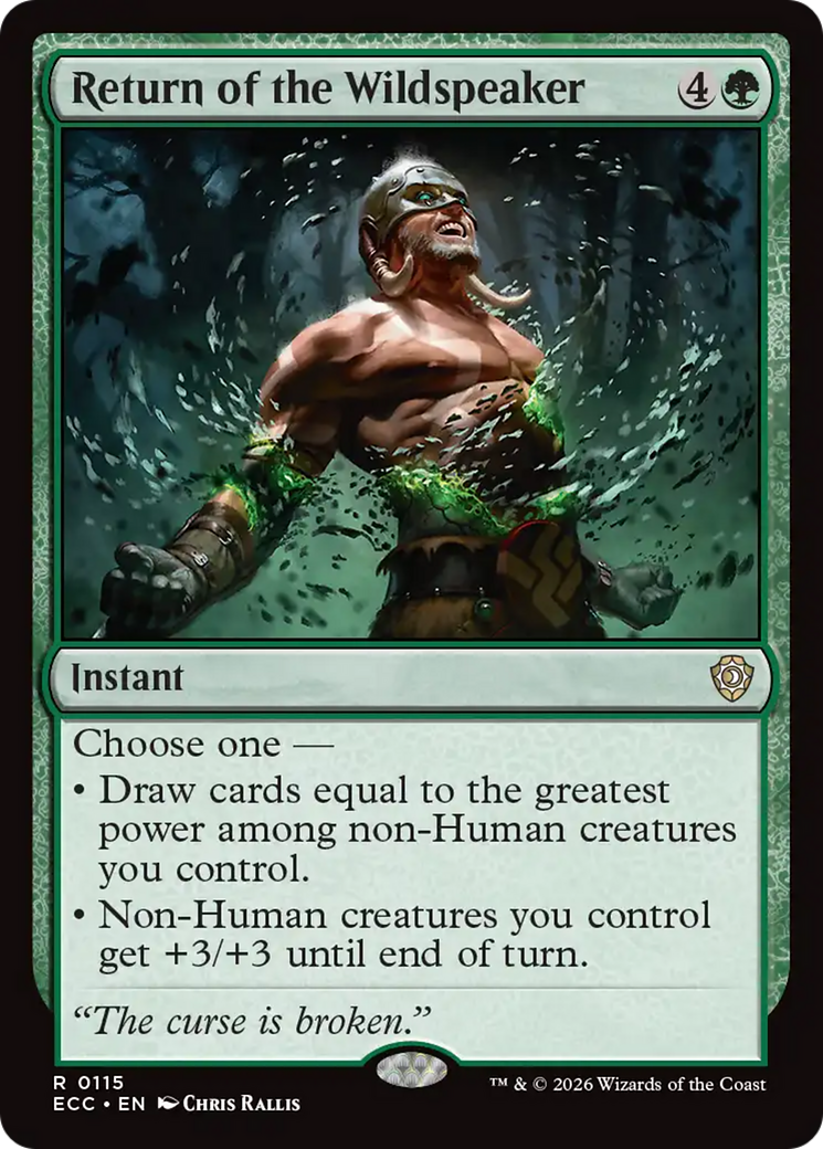 Return of the Wildspeaker [Lorwyn Eclipsed Commander] | Empire Gaming NC
