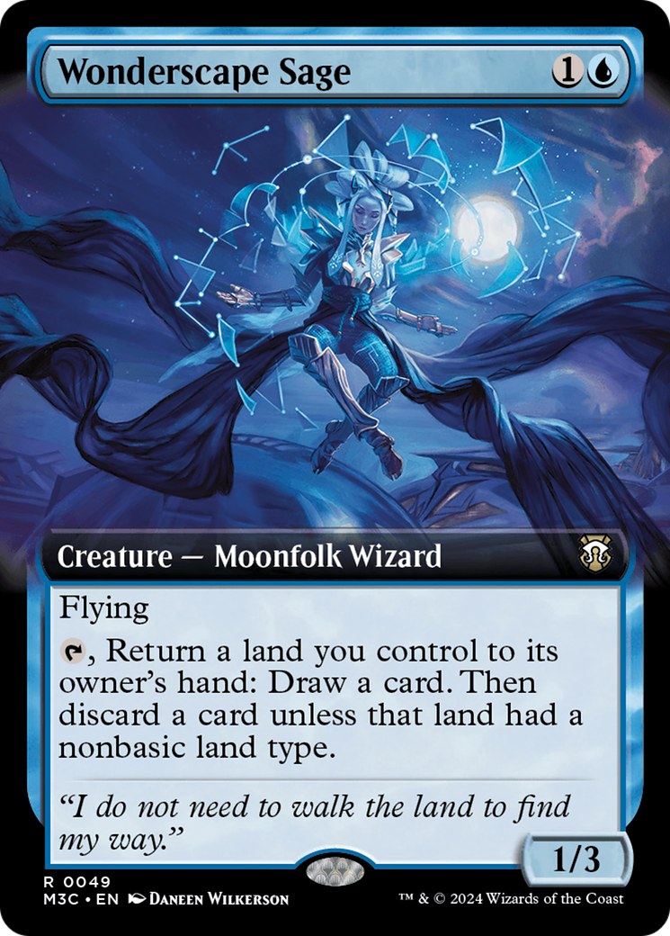 Wonderscape Sage (Extended Art) (Ripple Foil) [Modern Horizons 3 Commander] | Empire Gaming NC