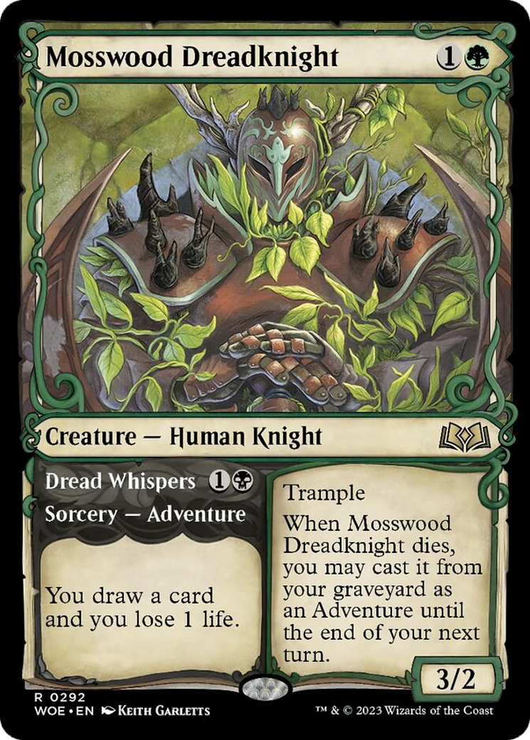 Mosswood Dreadknight // Dread Whispers (Showcase) [Wilds of Eldraine] | Empire Gaming NC