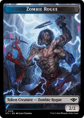 Zombie Rogue // Plot Double-Sided Token [Outlaws of Thunder Junction Tokens] | Empire Gaming NC