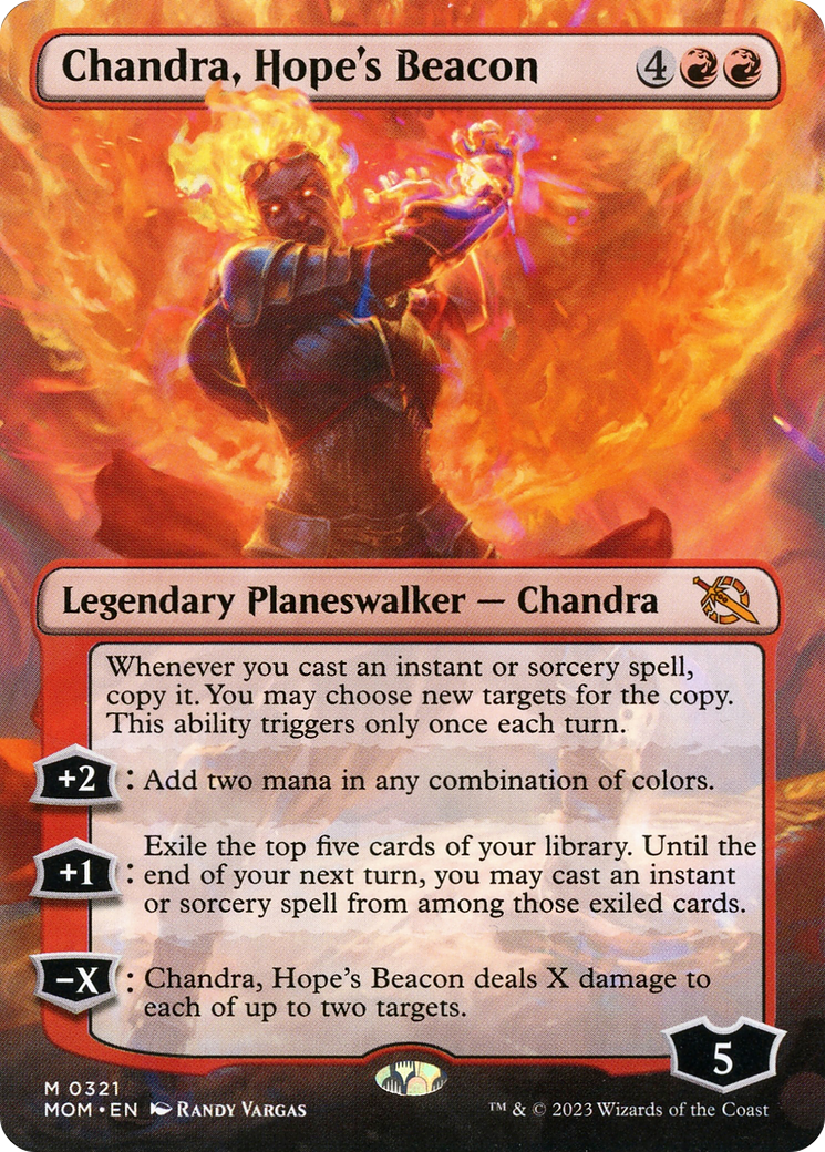 Chandra, Hope's Beacon (Borderless Alternate Art) [March of the Machine] | Empire Gaming NC