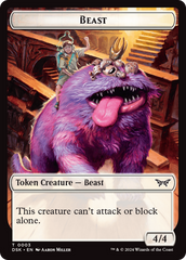 Beast // Manifest Double-Sided Token [Duskmourn: House of Horror Tokens] | Empire Gaming NC