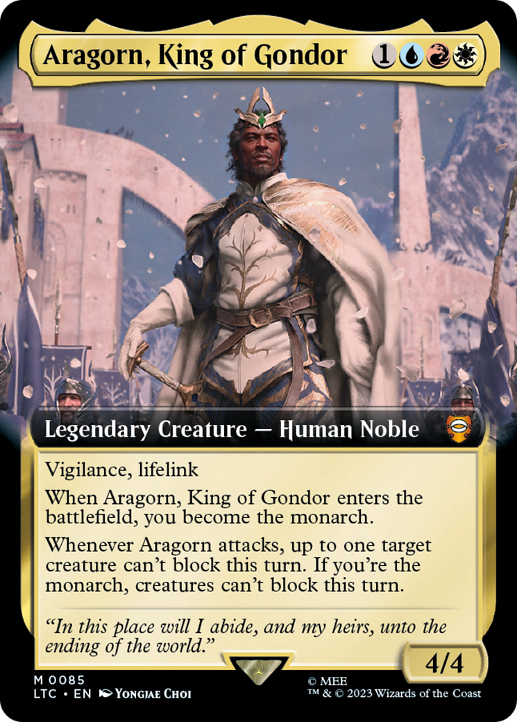 Aragorn, King of Gondor (Extended Art) [The Lord of the Rings: Tales of Middle-Earth Commander] | Empire Gaming NC