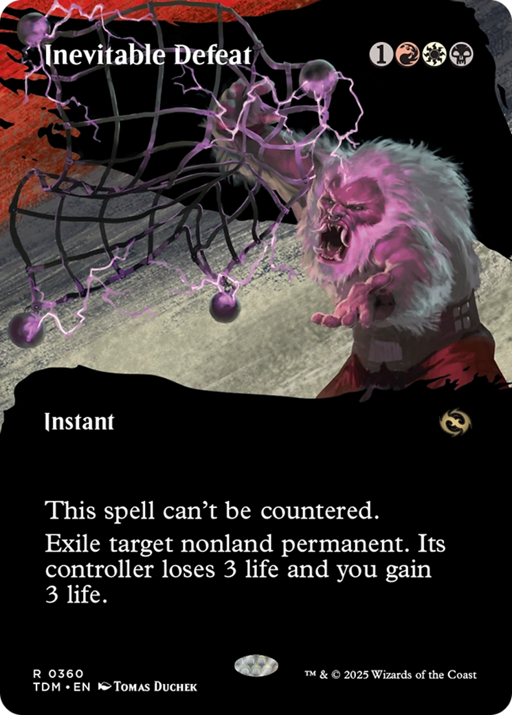 Inevitable Defeat (Borderless) [Tarkir: Dragonstorm] | Empire Gaming NC