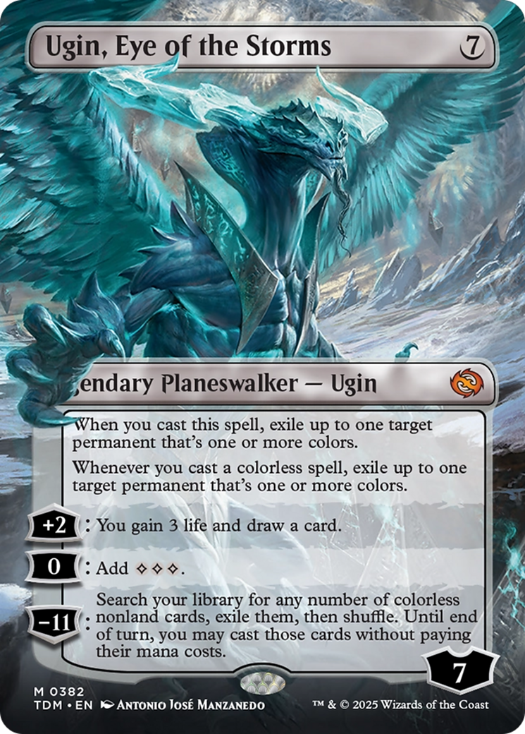 Ugin, Eye of the Storms (Borderless) [Tarkir: Dragonstorm] | Empire Gaming NC