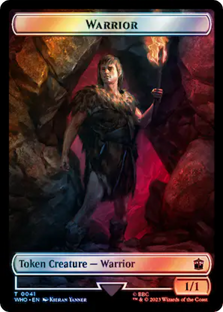 Warrior // Beast (0049) Double-Sided Token (Surge Foil) [Doctor Who Tokens] | Empire Gaming NC