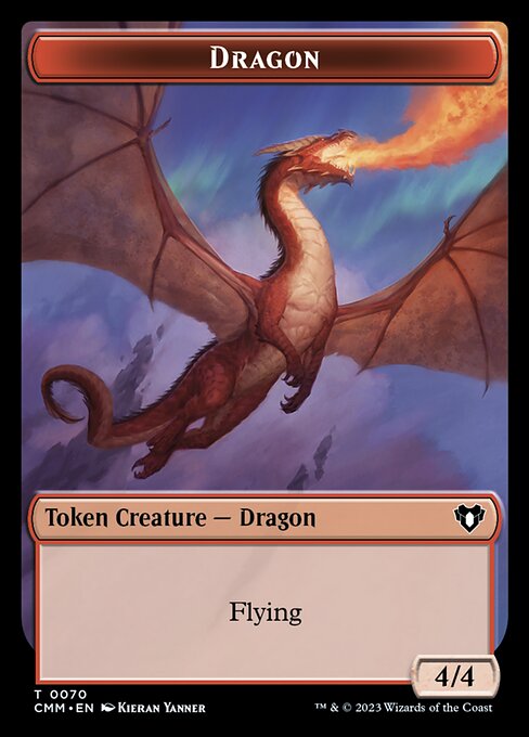 Soldier // Dragon (0021) Double-Sided Token [Commander Masters Tokens] | Empire Gaming NC