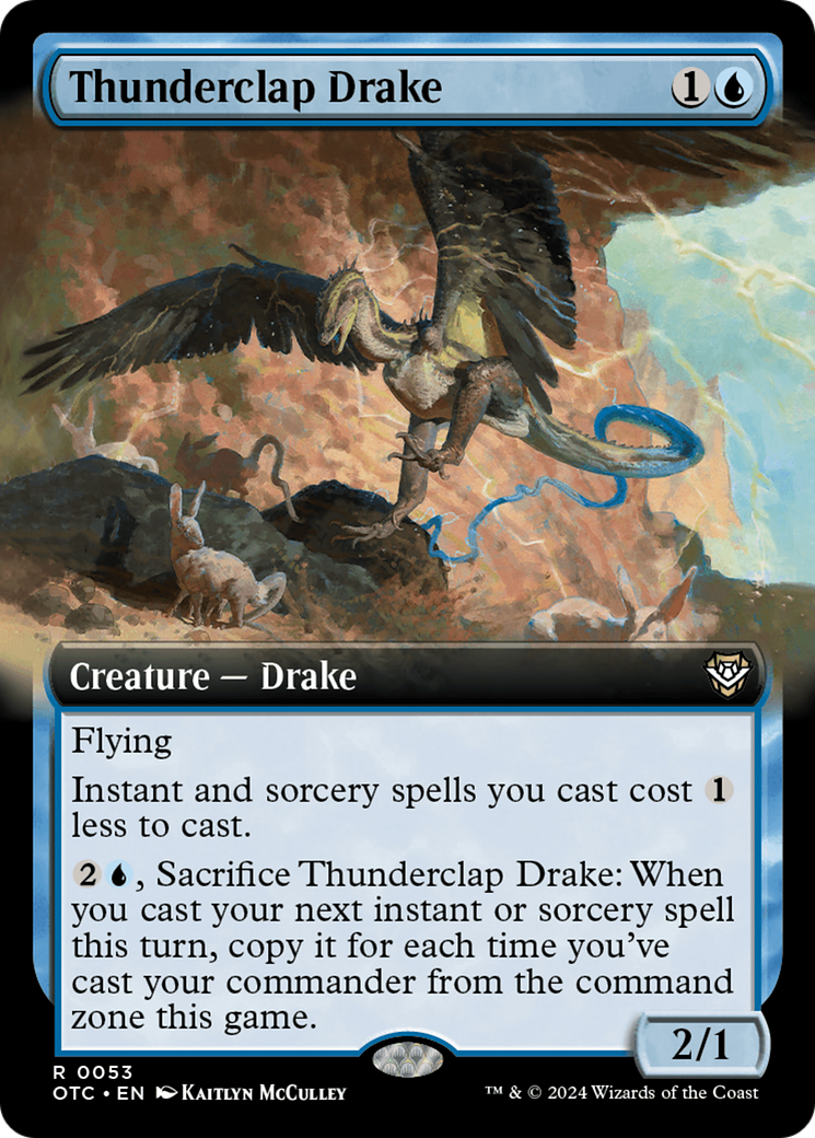 Thunderclap Drake (Extended Art) [Outlaws of Thunder Junction Commander] | Empire Gaming NC