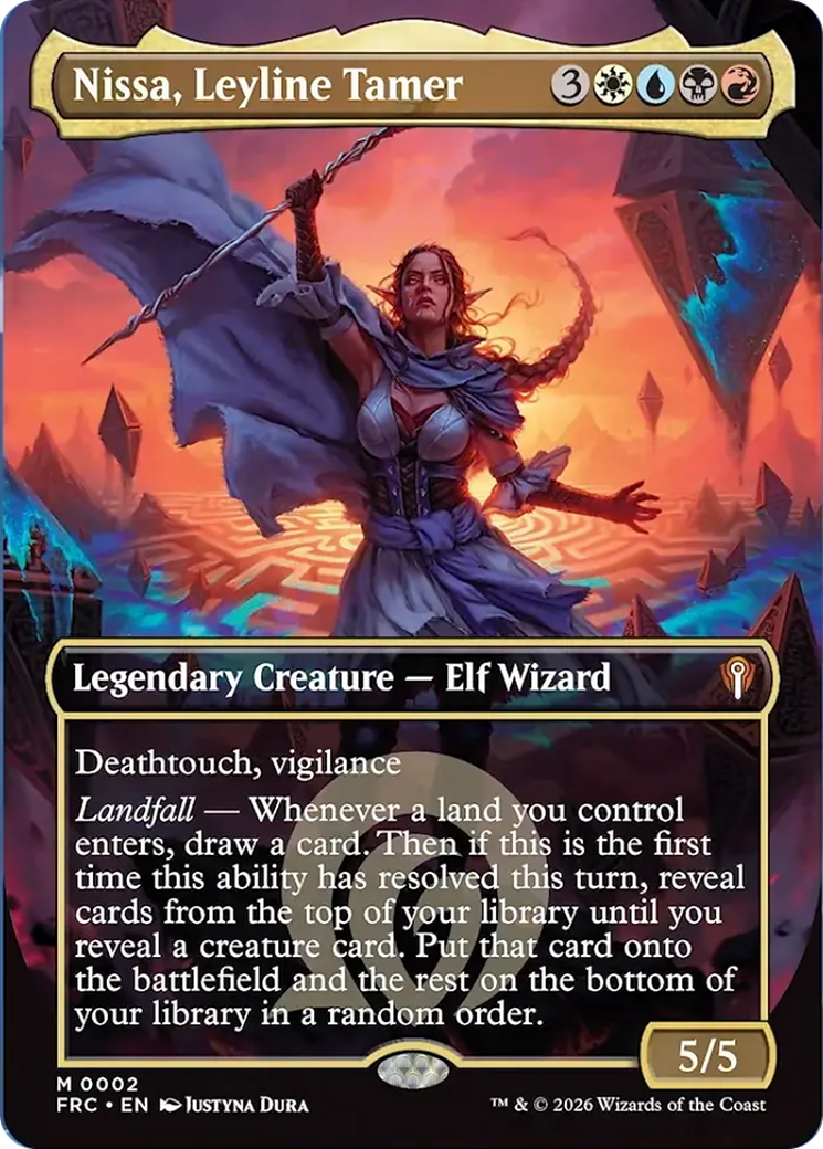 Nissa, Leyline Tamer (Borderless) [Reality Fracture Commander] | Empire Gaming NC