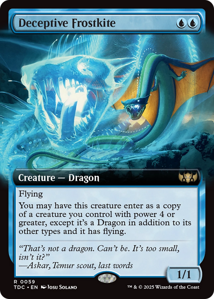 Deceptive Frostkite (Extended Art) [Tarkir: Dragonstorm Commander] | Empire Gaming NC