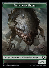 Elemental (0024) // Phyrexian Beast Double-Sided Token [Commander Masters Tokens] | Empire Gaming NC