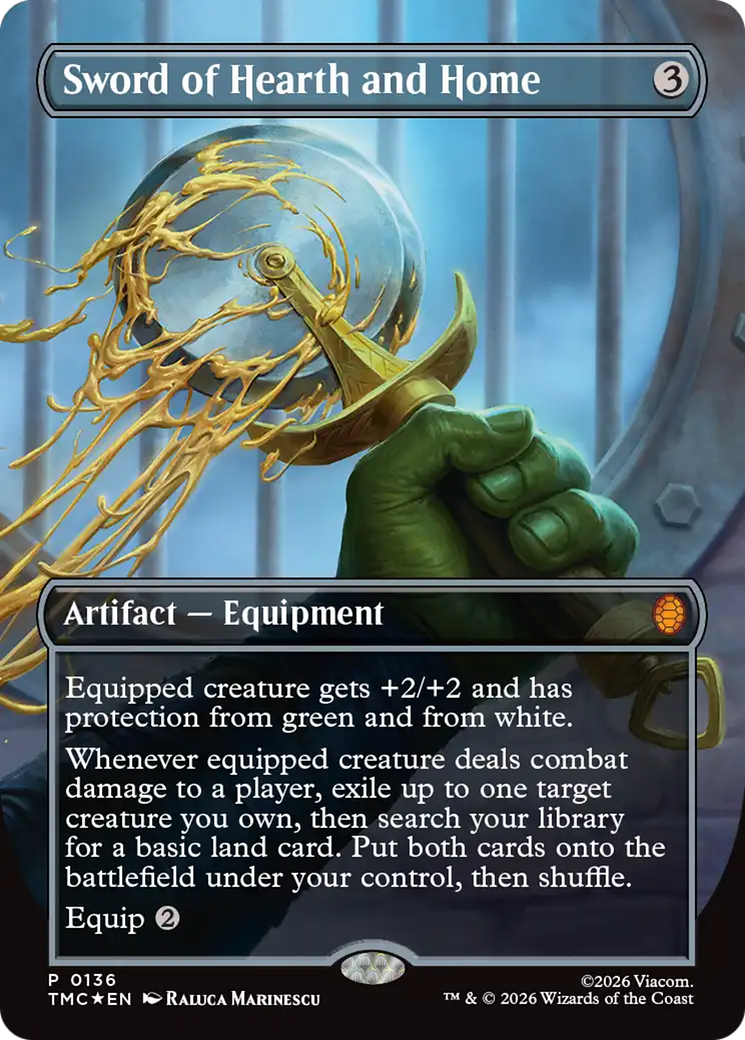 Sword of Hearth and Home (Borderless) [Teenage Mutant Ninja Turtles Promos] | Empire Gaming NC