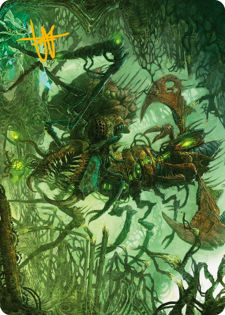 Skyscythe Engulfer Art Card (Gold-Stamped Signature) [Phyrexia: All Will Be One Art Series] | Empire Gaming NC