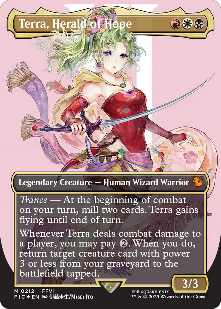 Terra, Herald of Hope (Borderless) (Surge Foil) [FINAL FANTASY Commander] | Empire Gaming NC