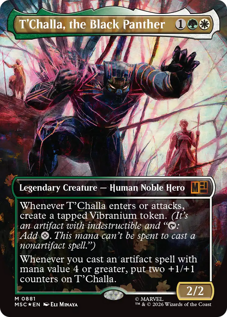 T'Challa, the Black Panther (Borderless) (Surge Foil) [Marvel Super Heroes Commander] | Empire Gaming NC