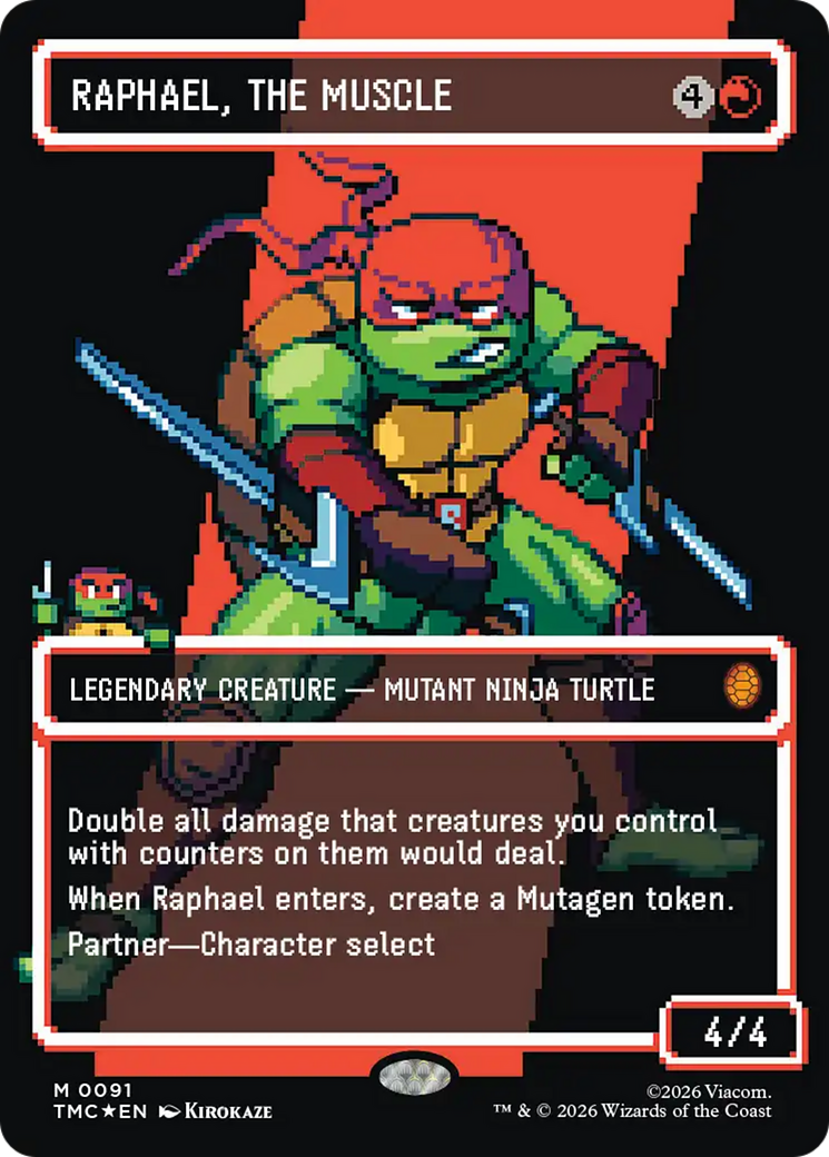 Raphael, the Muscle (0091) (Borderless) (Surge Foil) [Teenage Mutant Ninja Turtles Commander] | Empire Gaming NC
