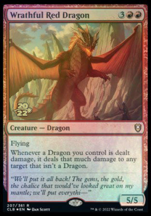 Wrathful Red Dragon [Commander Legends: Battle for Baldur's Gate Prerelease Promos] | Empire Gaming NC