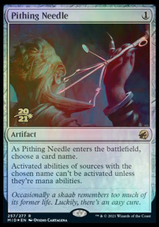 Pithing Needle [Innistrad: Midnight Hunt Prerelease Promos] | Empire Gaming NC