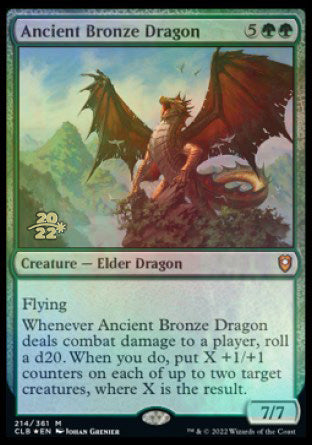 Ancient Bronze Dragon [Commander Legends: Battle for Baldur's Gate Prerelease Promos] | Empire Gaming NC