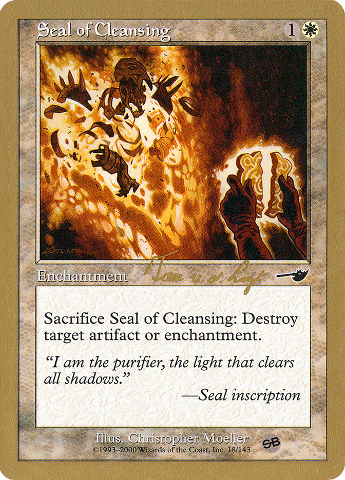 Seal of Cleansing (Tom van de Logt) (SB) [World Championship Decks 2000] | Empire Gaming NC