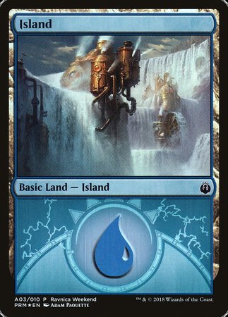 Island - Izzet (A03) [GRN Ravnica Weekend] | Empire Gaming NC