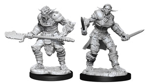 Nolzur's Marvelous Unpainted Minis: W15 Bugbear Barbarian Male and Rogue Female | Empire Gaming NC