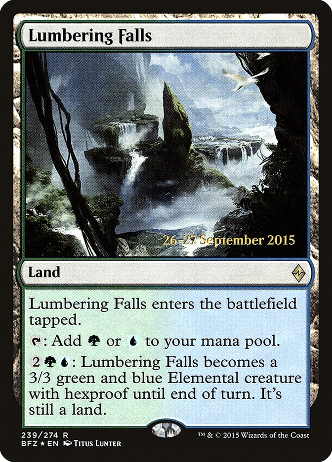 Lumbering Falls [Battle for Zendikar Promos] | Empire Gaming NC