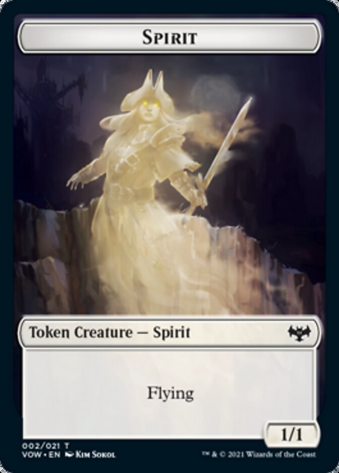 Spirit Token (002) [Innistrad: Crimson Vow Tokens] | Empire Gaming NC