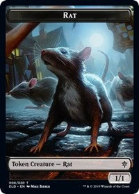 Rat // Food (17) Double-sided Token [Throne of Eldraine Tokens] | Empire Gaming NC