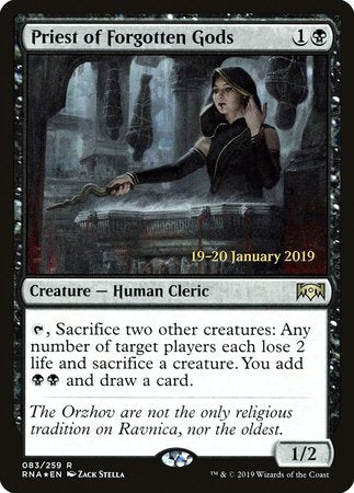 Priest of Forgotten Gods [Ravnica Allegiance Promos] | Empire Gaming NC