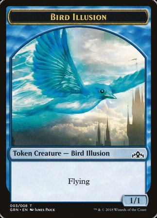 Bird Illusion Token [Guilds of Ravnica Tokens] | Empire Gaming NC