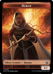 Squid // Human (26) Double-Sided Token [March of the Machine Commander Tokens] | Empire Gaming NC