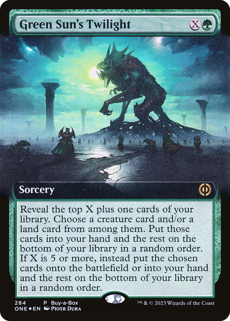 Green Sun's Twilight (Buy-A-Box) (Extended Art) [Phyrexia: All Will Be One] | Empire Gaming NC