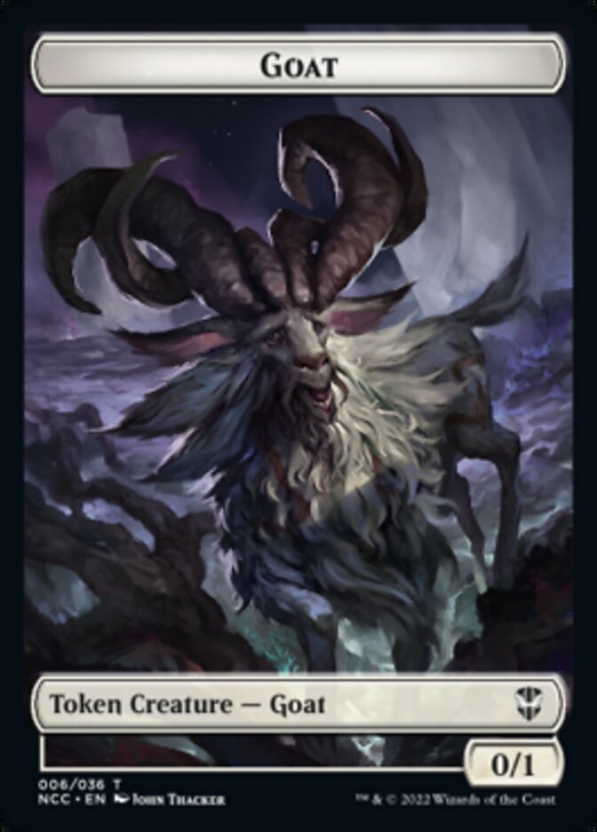 Zombie // Goat Double-sided Token [Streets of New Capenna Commander Tokens] | Empire Gaming NC