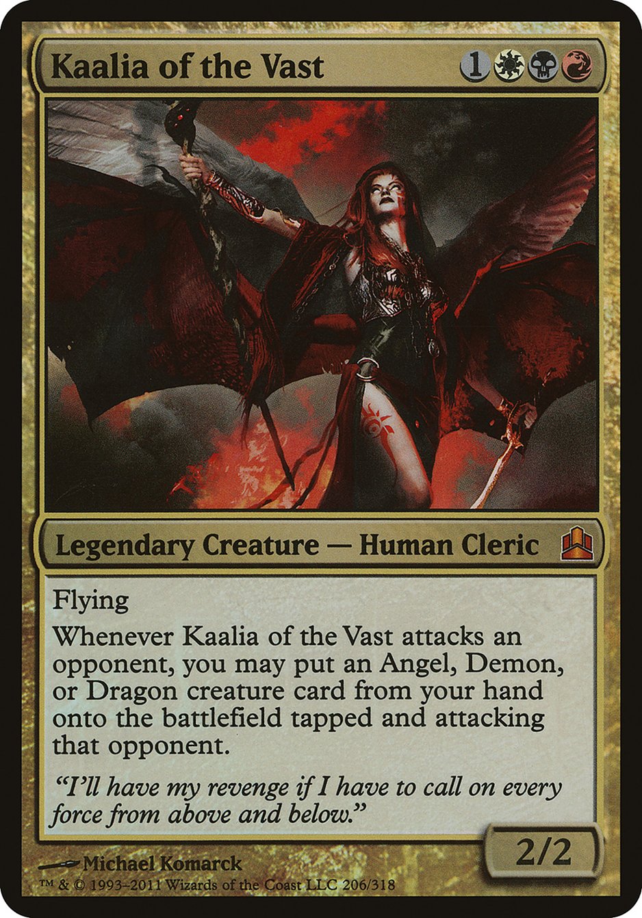 Kaalia of the Vast (Oversized) [Commander 2011 Oversized] | Empire Gaming NC