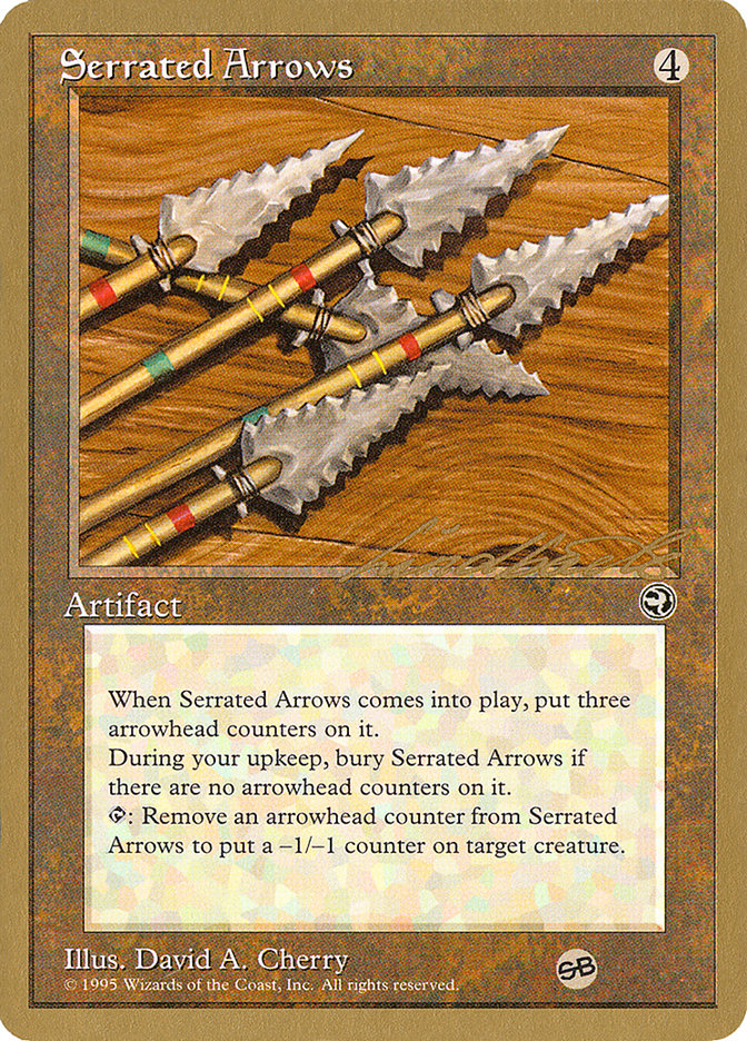 Serrated Arrows (Leon Lindback) (SB) [Pro Tour Collector Set] | Empire Gaming NC