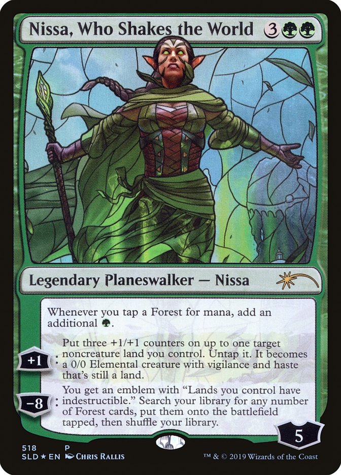 Nissa, Who Shakes the World (Stained Glass) [Secret Lair Drop Promos] | Empire Gaming NC