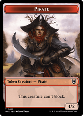 Pirate // Human Soldier Double-Sided Token [Wilds of Eldraine Commander Tokens] | Empire Gaming NC