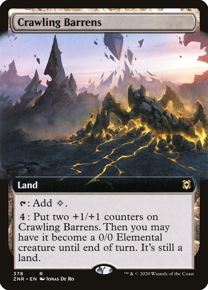 Crawling Barrens (Extended Art) [Zendikar Rising] | Empire Gaming NC