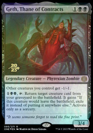 Geth, Thane of Contracts [Phyrexia: All Will Be One Prerelease Promos] | Empire Gaming NC