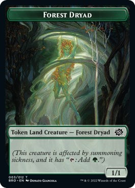 Powerstone // Forest Dryad Double-Sided Token [The Brothers' War Tokens] | Empire Gaming NC