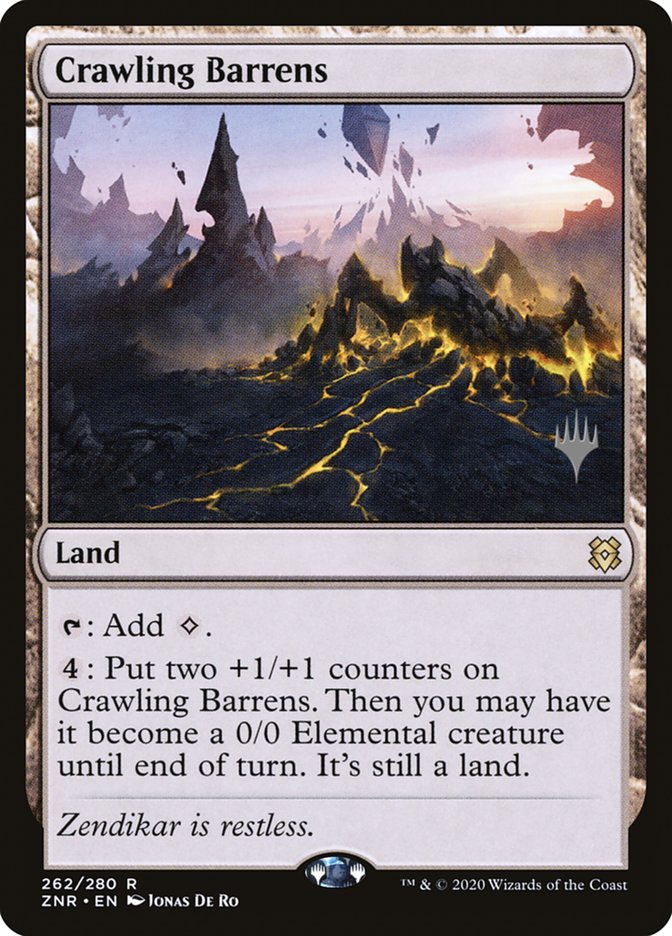 Crawling Barrens (Promo Pack) [Zendikar Rising Promos] | Empire Gaming NC