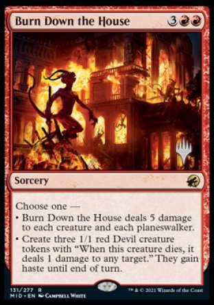 Burn Down the House (Promo Pack) [Innistrad: Midnight Hunt Promos] | Empire Gaming NC