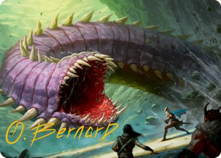 Purple Worm Art Card (Gold-Stamped Signature) [Dungeons & Dragons: Adventures in the Forgotten Realms Art Series] | Empire Gaming NC